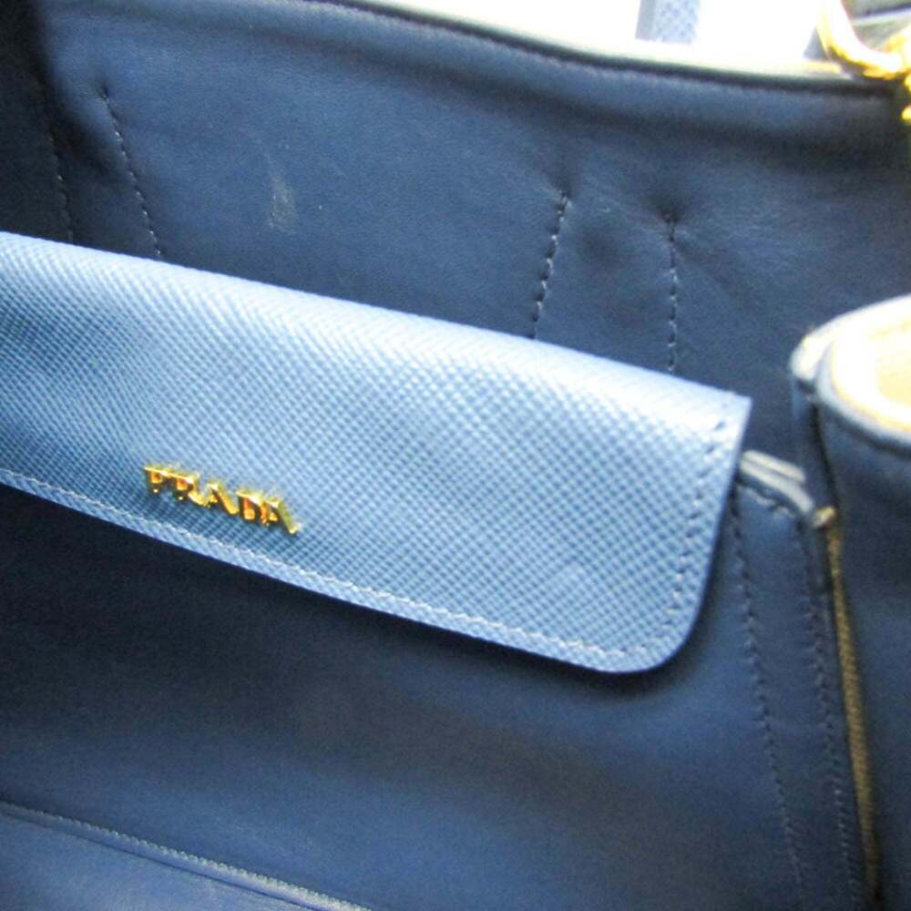 PRADA Cream Canvas Saffiano Shoulder Bag - Picture 14 of 16